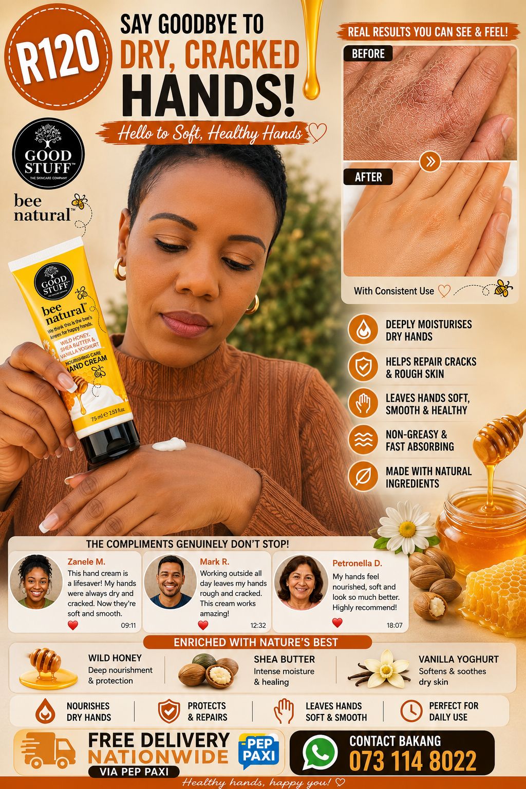 Hand Cream for dry, cracked hands
