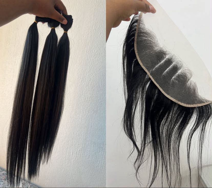 Frontal ponytail combos-10 inch closure +3 bundles &12 inch closure +3 bundles