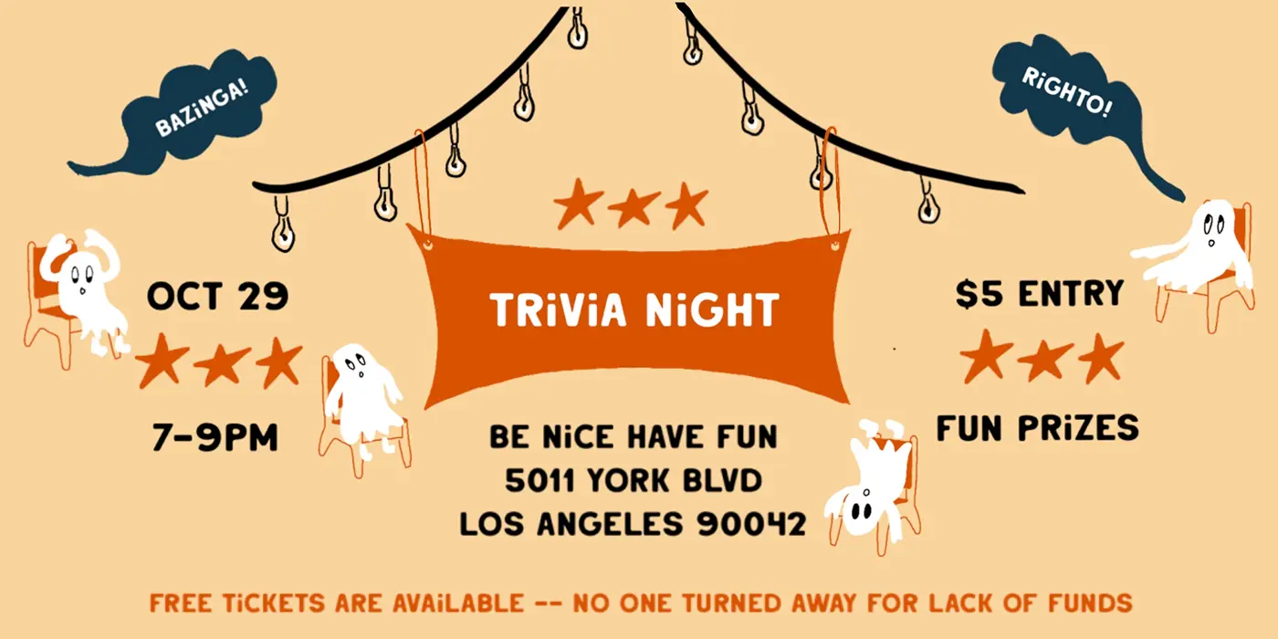 Trivia at Be Nice Have Fun!