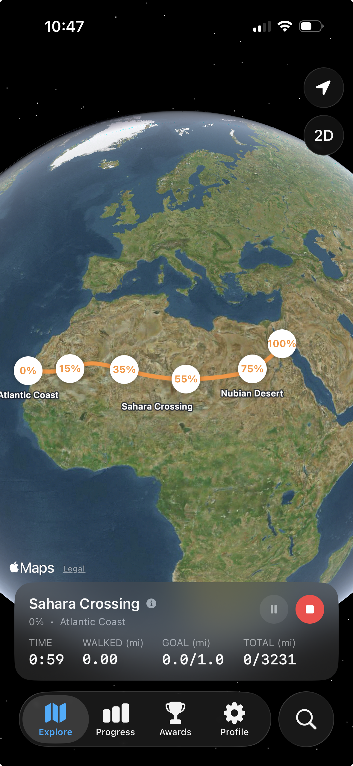 Expedition Tracking Screen