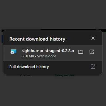 The downloaded installer