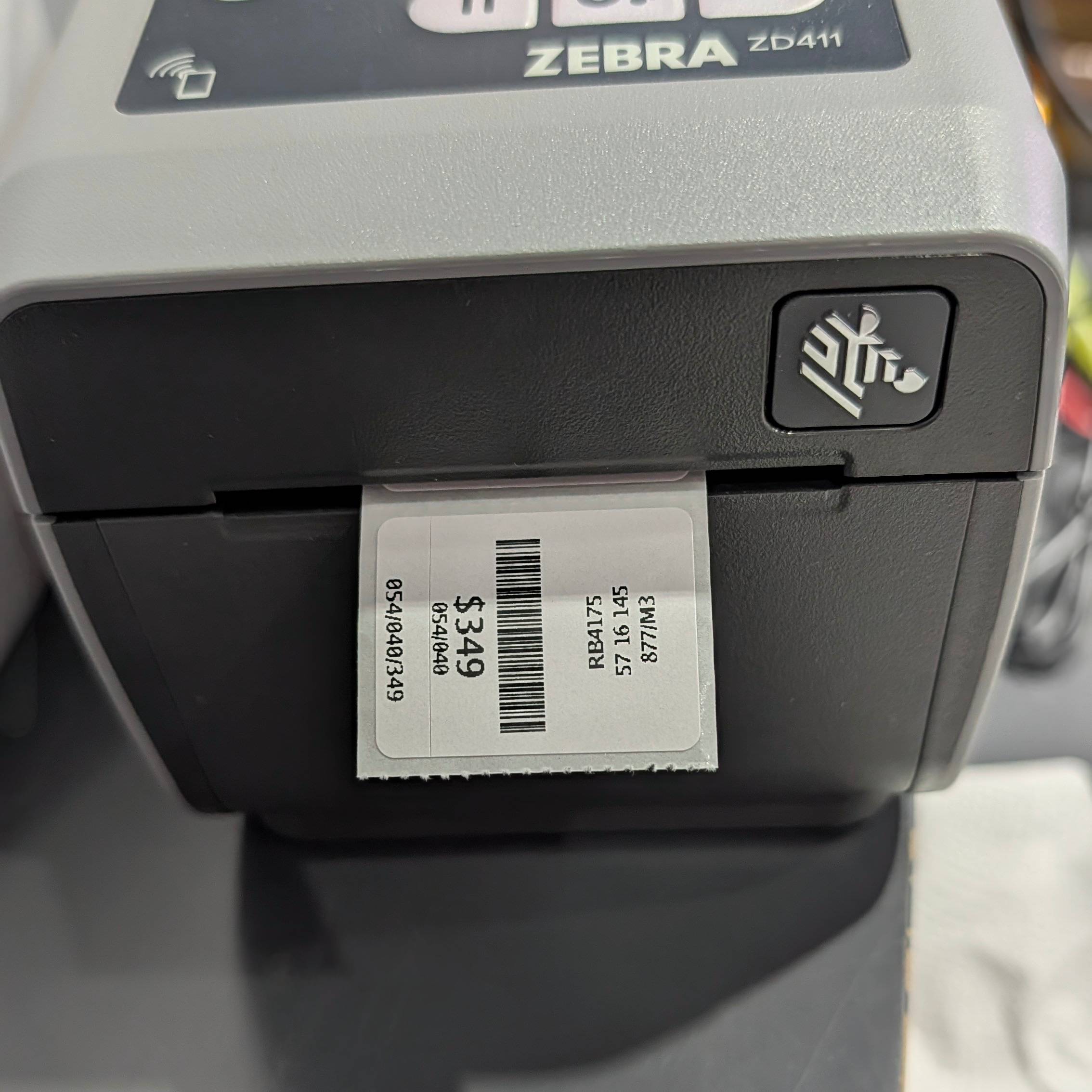A printed price label