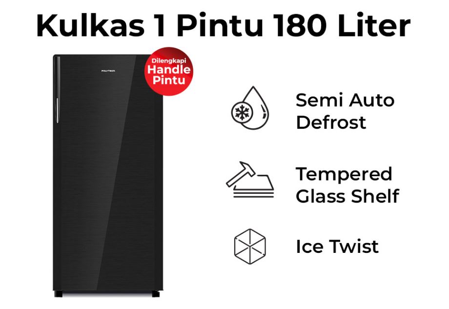 KULKAS POLYTRON PRA-18DMY