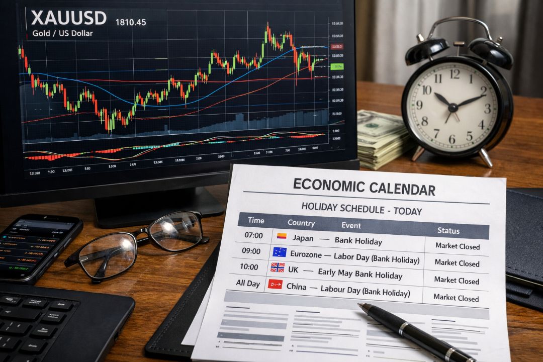 Analisis pergerakan XAUUSD Chart dan jadwal libur kalender ekonomi pasar forex hari ini