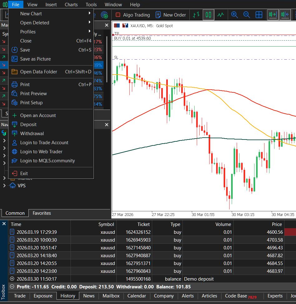 Akun Trading di MetaTrader5