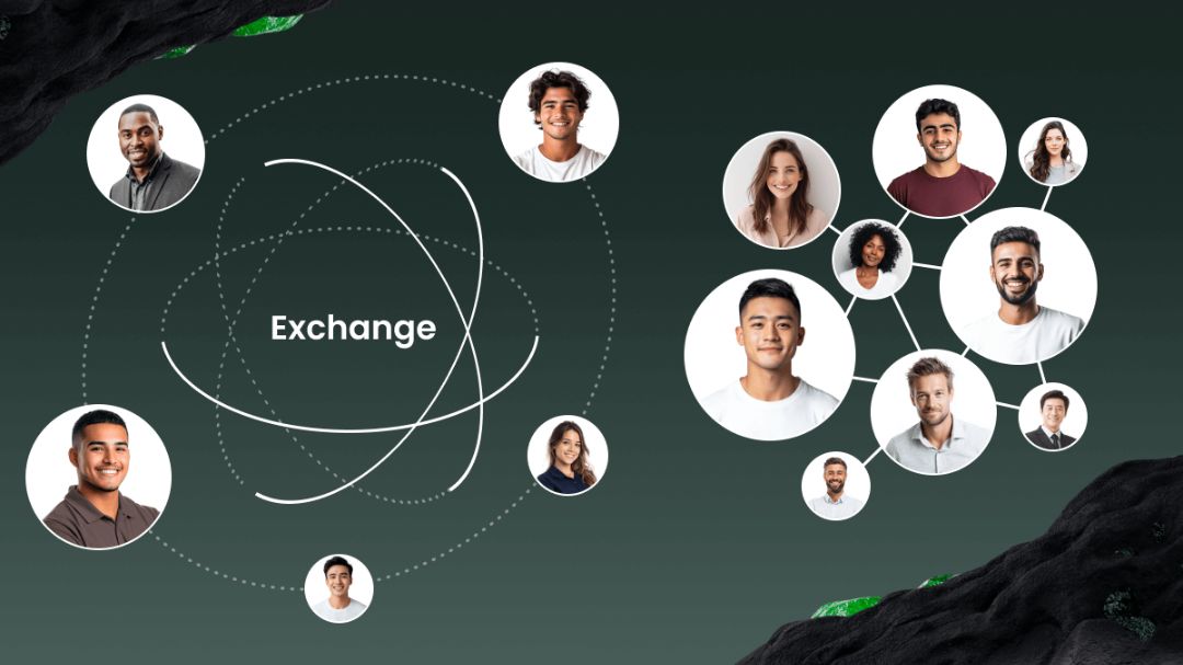 Ilustrasi: Cara kerja transaksi CEX melalui server terpusat  dan Alur transaksi DEX menggunakan Smart Contract antar pengguna
