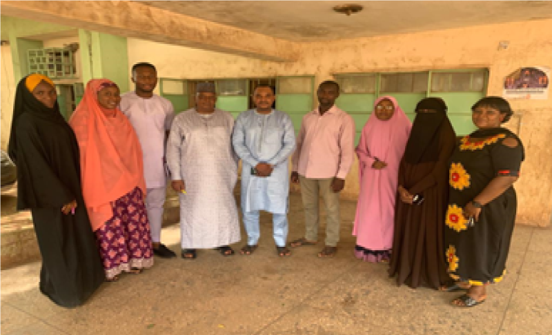 Sokoto state’s PMTCT Advisor, Executive Secretary of Sokoto State’s Agency for Control of AIDS and Staff of Maryam Abacha Women and Children Hospital, Sokoto during the joint supportive supervision activity. 