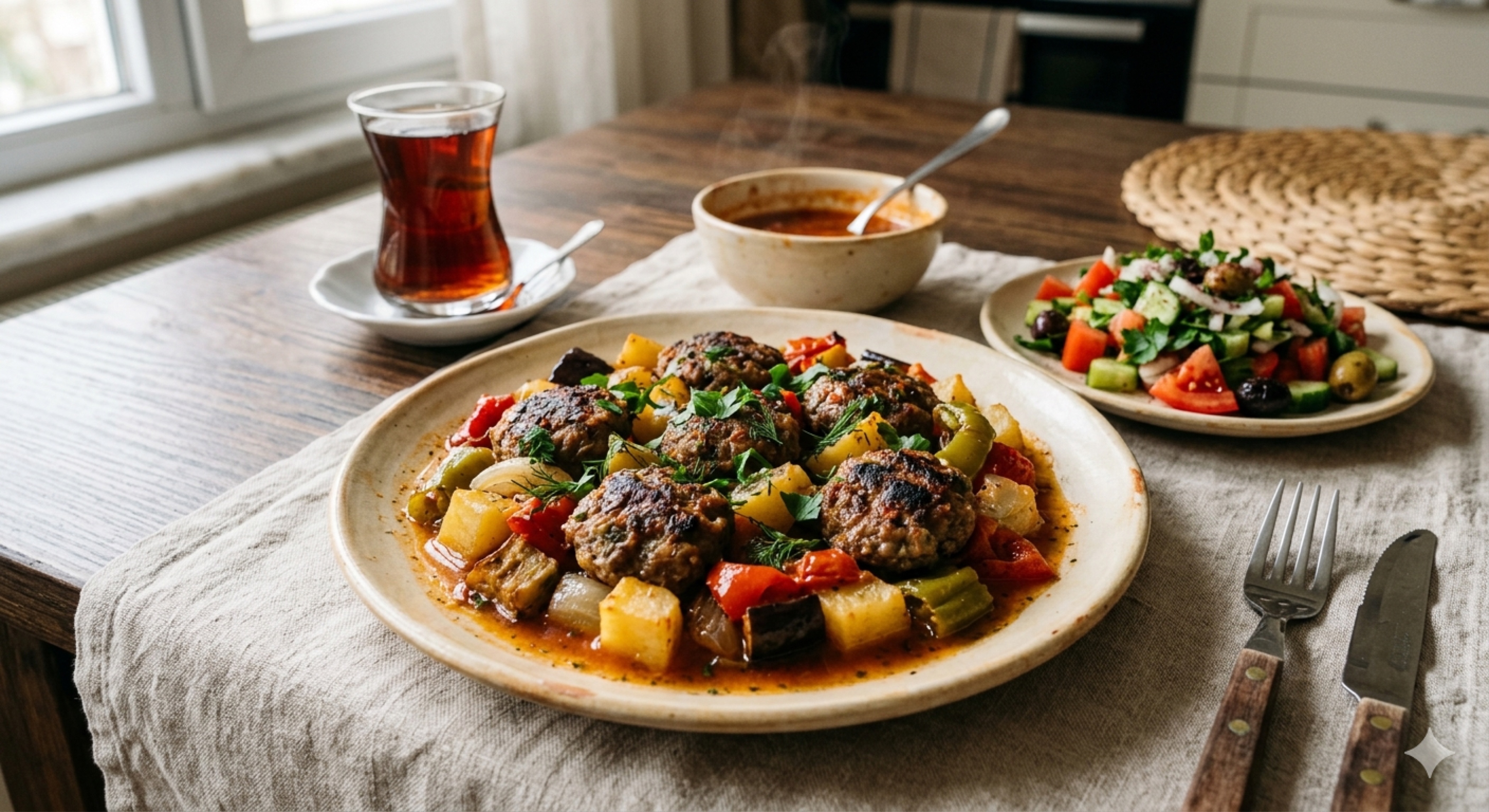Fırında Sebzeli Ege Köftesi