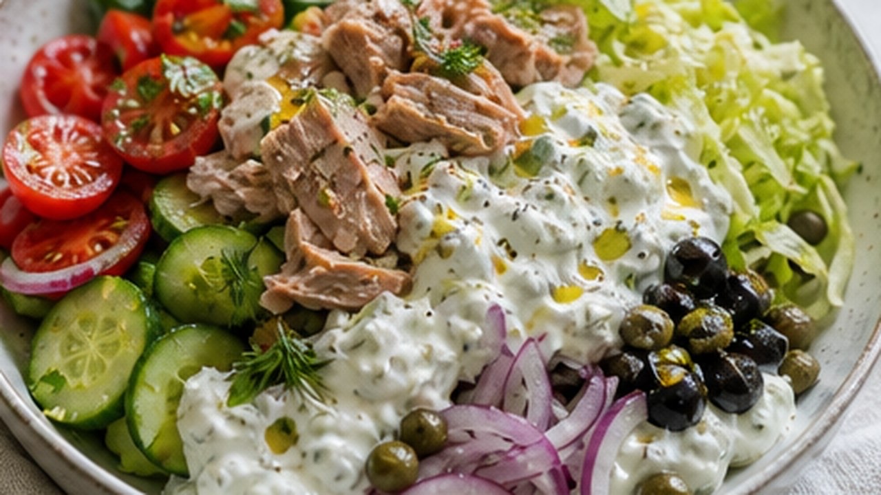 Yoğurt Soslu Ton Balığı Kasesi
