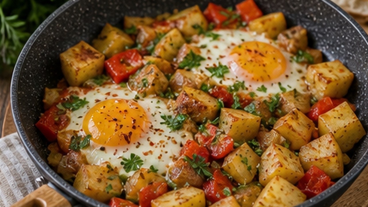 Patatesli Kahvaltı Tavası