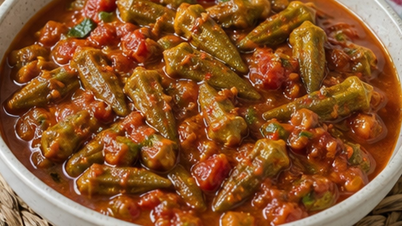 Domatesli Bamya Yemeği