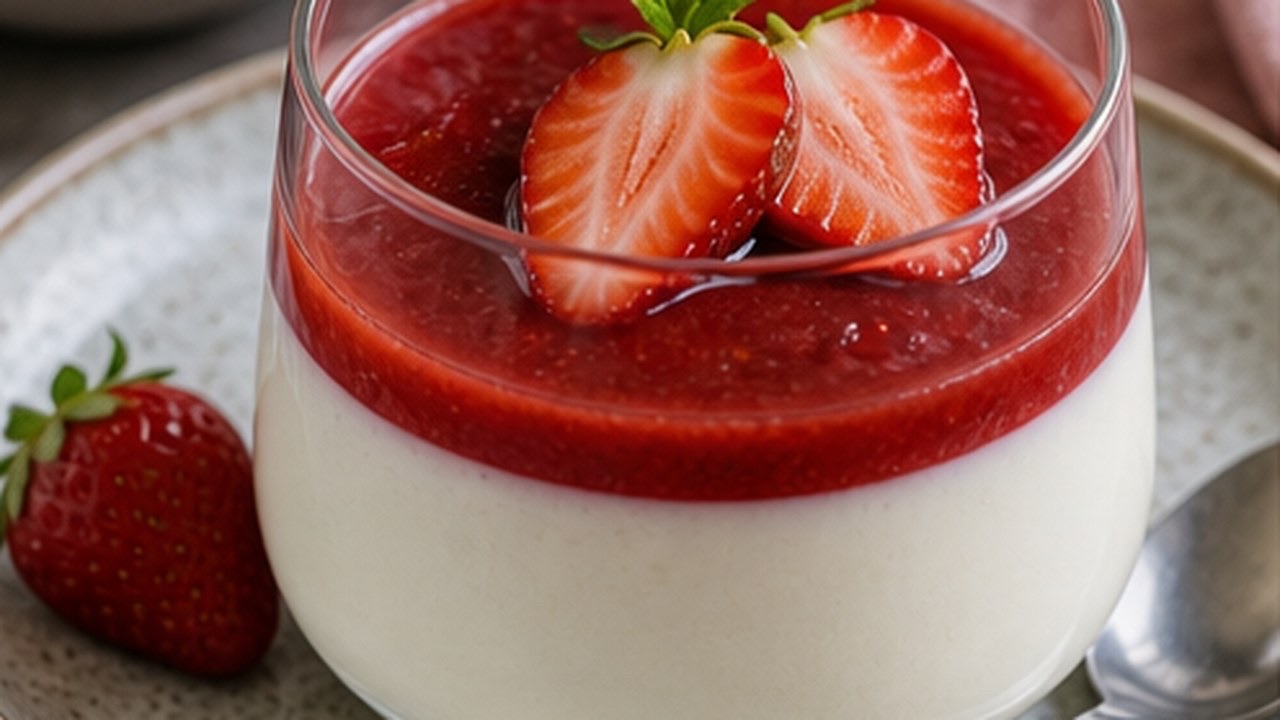 Çilekli Panna Cotta