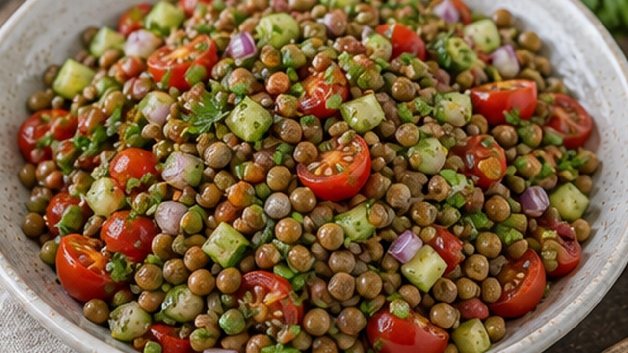 Mercimekli Akdeniz Salatası