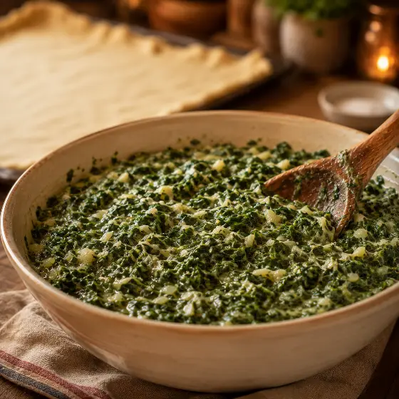 Relleno de espinacas