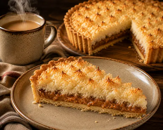 Tarta de coco y dulce