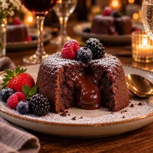 Volcán de chocolate