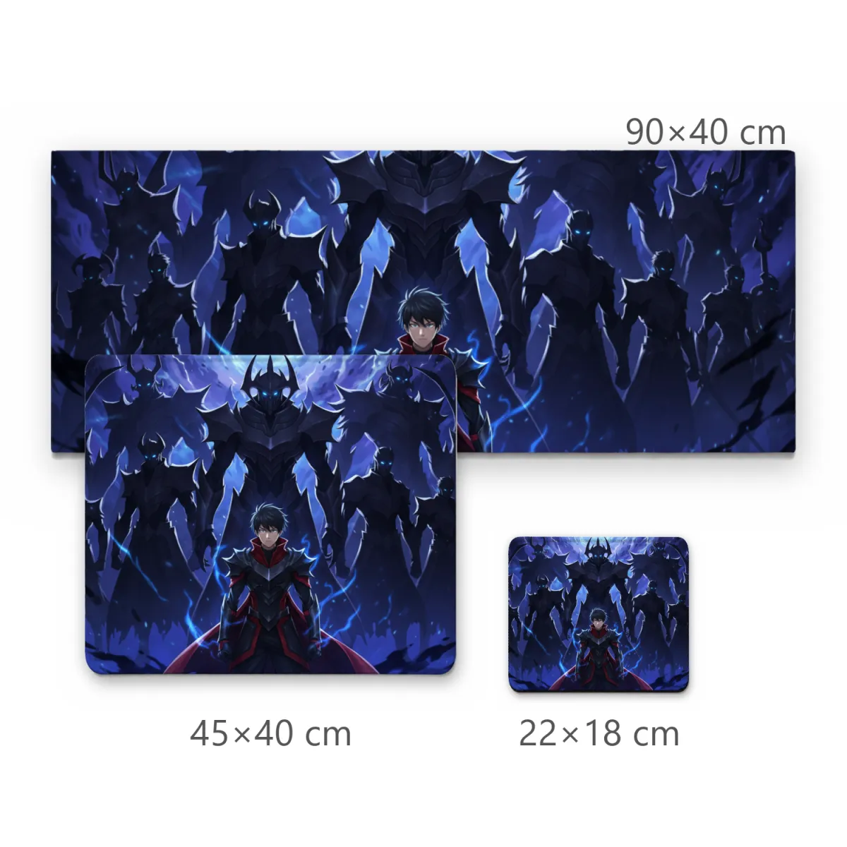 Mousepad Gamer Sung Jinwoo e Exército das Sombras Estilo Anime