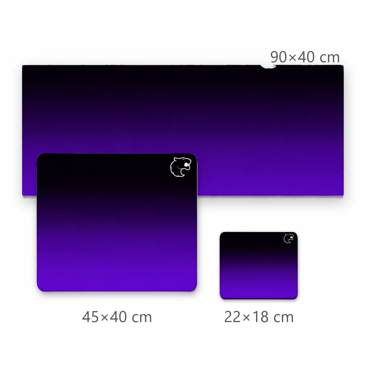Mousepad Degradê Roxo e Preto com Ícone Minimalista