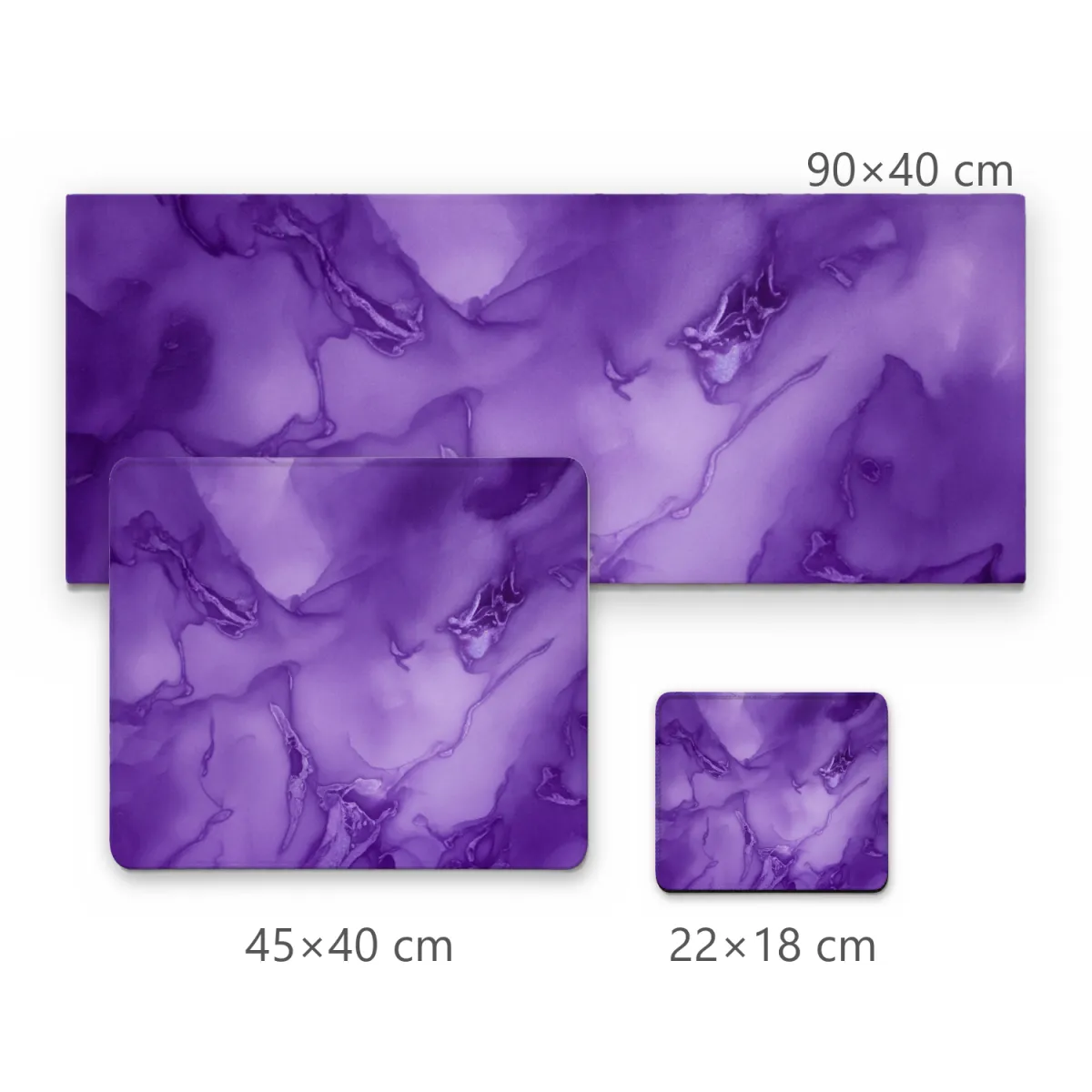 Mousepad Deskmat Fluido Abstrato Roxo em Tinta Alcoólica Marmorizada