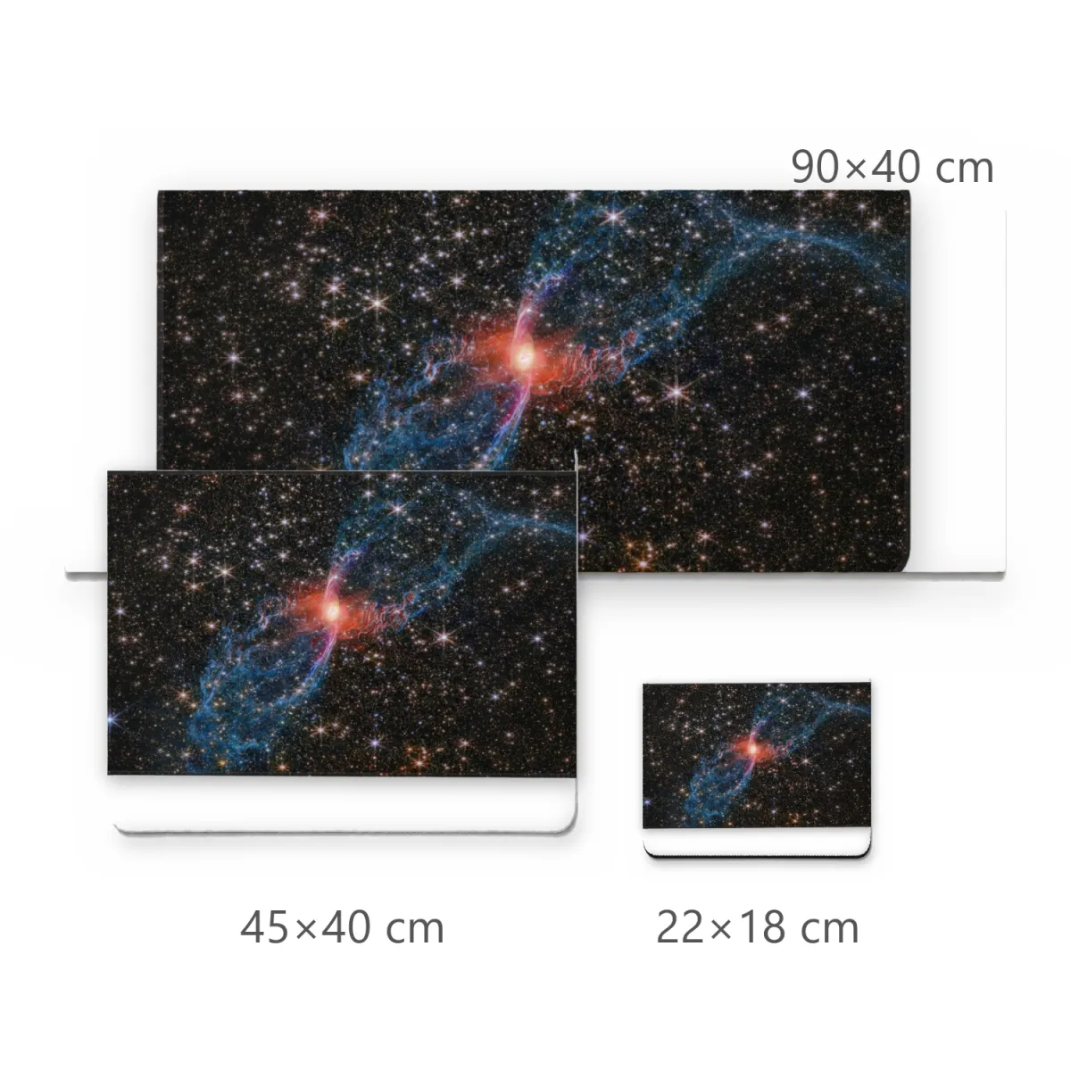 Mousepad Galáxia com Nebulosa Bipolar e Estrelas Cósmicas