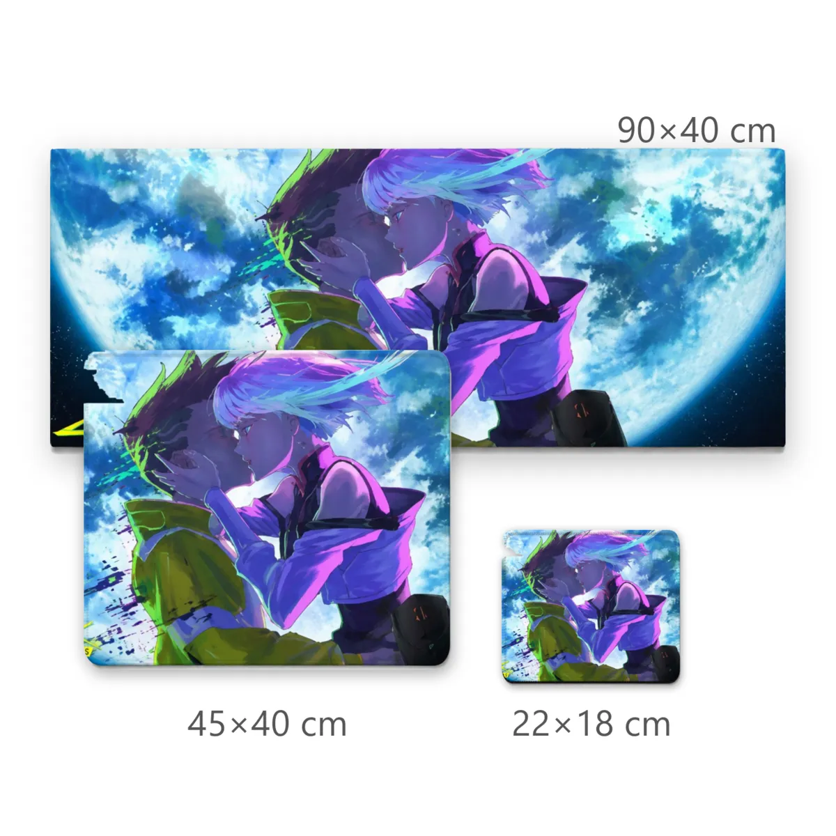 Mousepad Casal Anime e Lua Cheia Iluminada