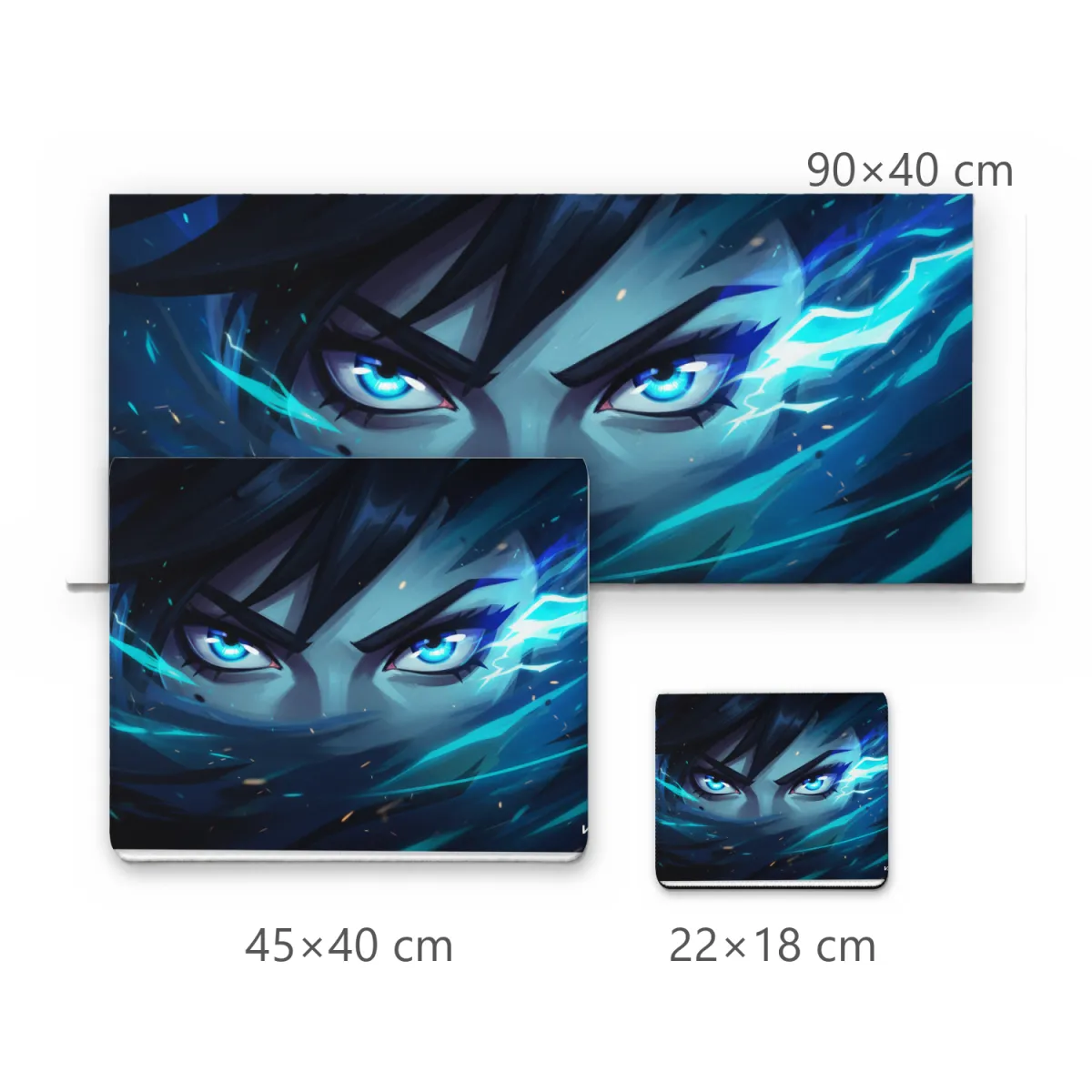 Mousepad Gamer Olhar da Jett com Rajadas de Vento e Olhos Azuis Brilhantes