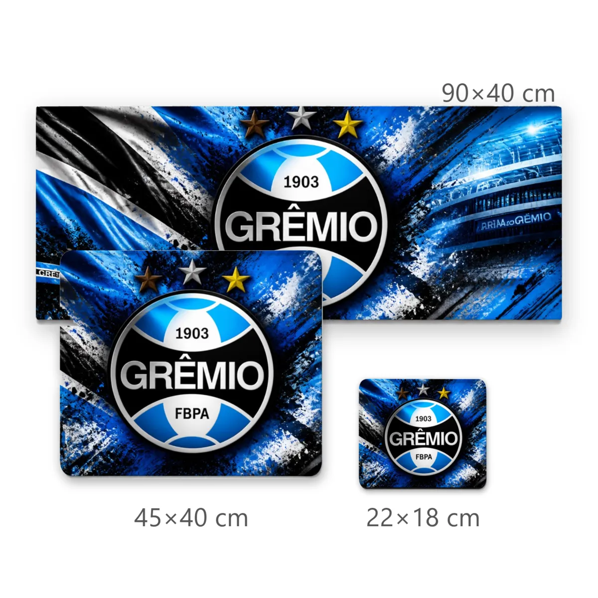 Mousepad Grêmio Estádio e Bandeira Tricolor em Alta Resolução