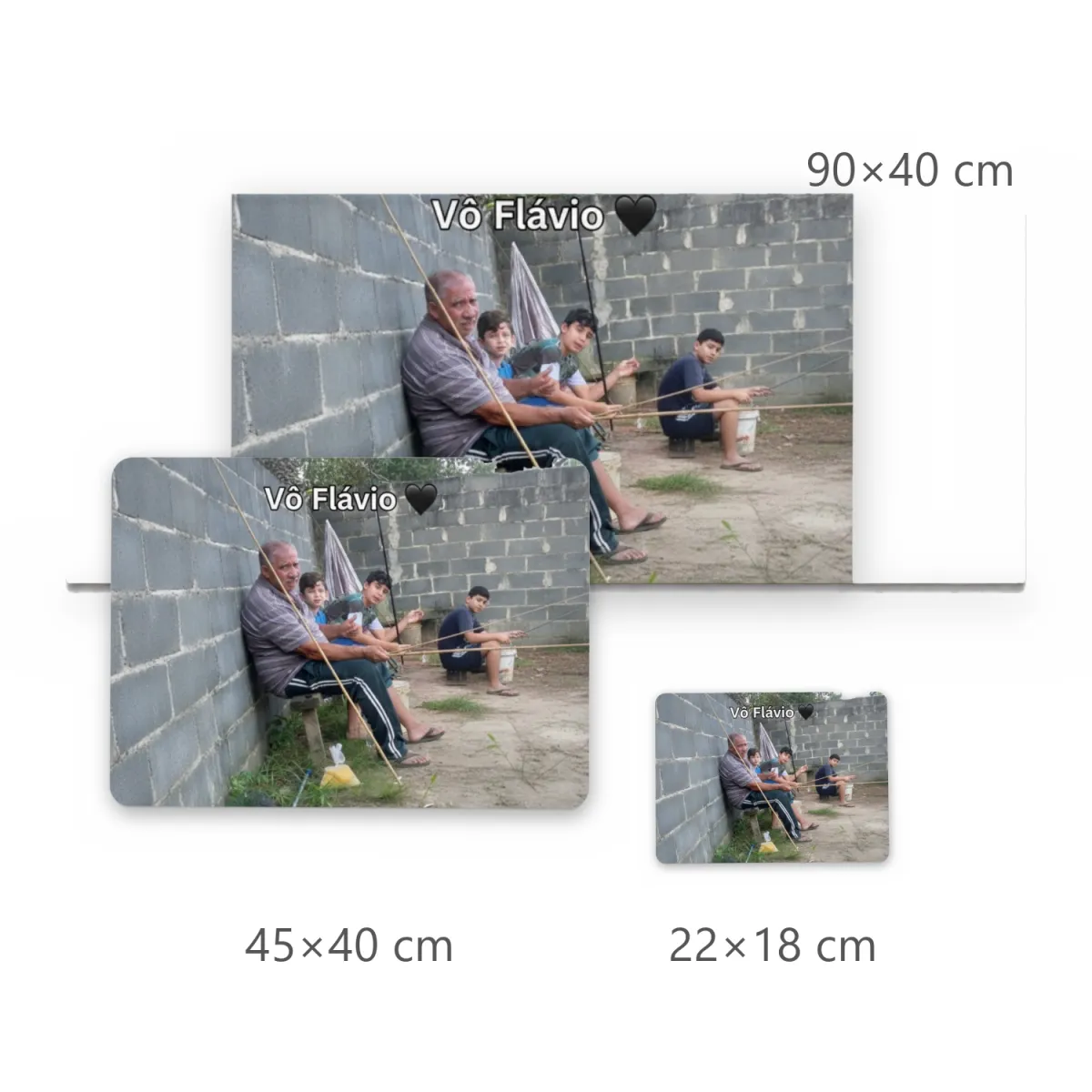 Mousepad Foto de Família Vô Flávio com Homenagem Afetiva