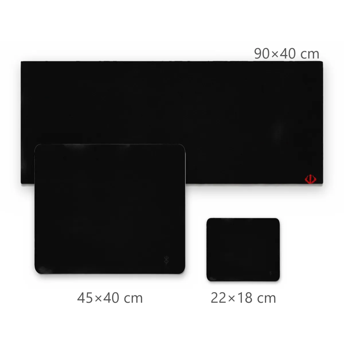 Mousepad Preto Minimalista com Assinatura DKS e Marca do Sacrifício Vermelha