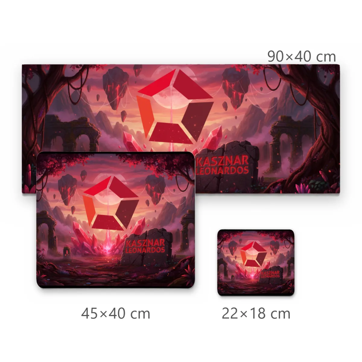 Mousepad Gamer Portal Cristalino e Paisagem Mística Kasznar Leonardos