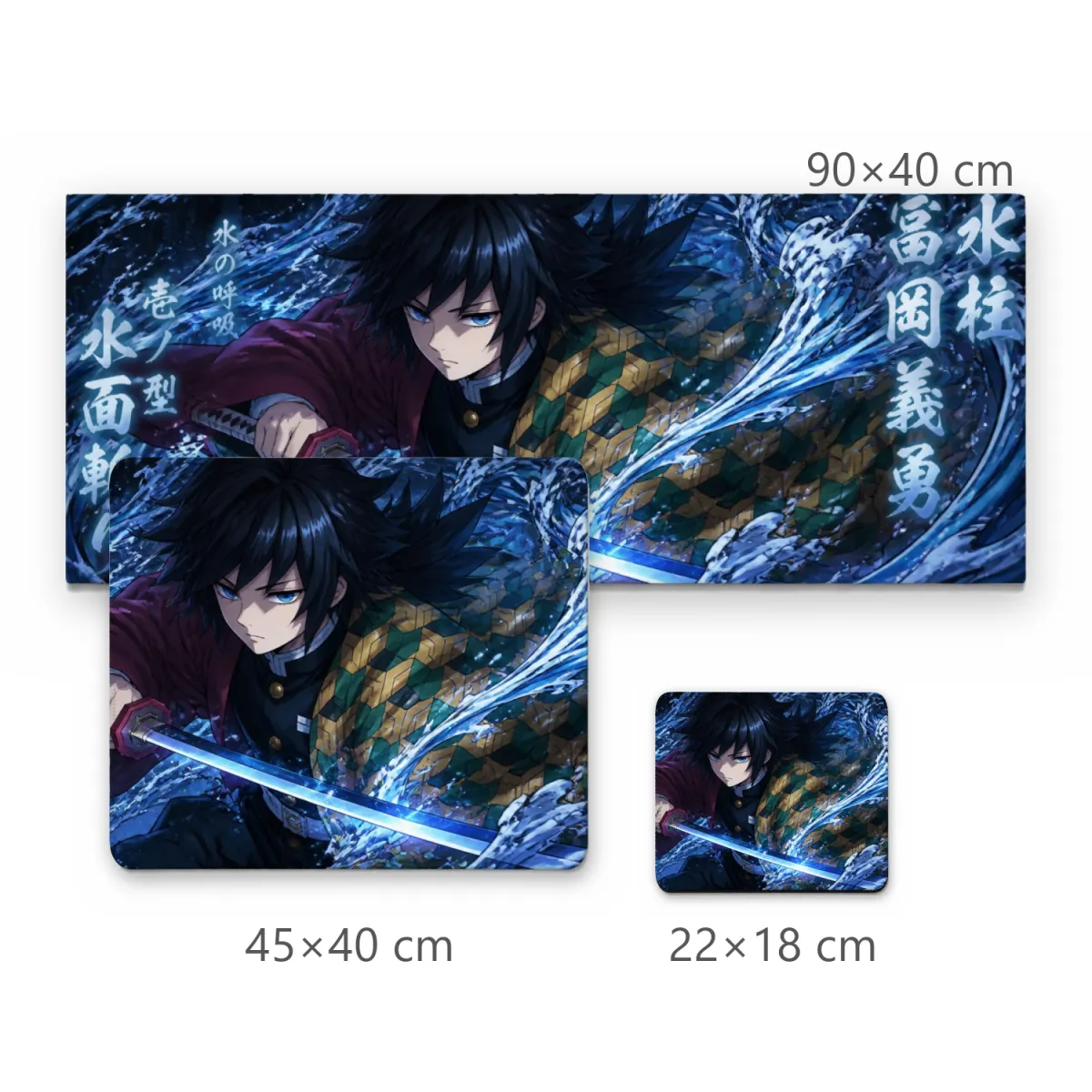 Mousepad Gamer Espadachim com Respiração da Água e Efeitos Dinâmicos de Ondas