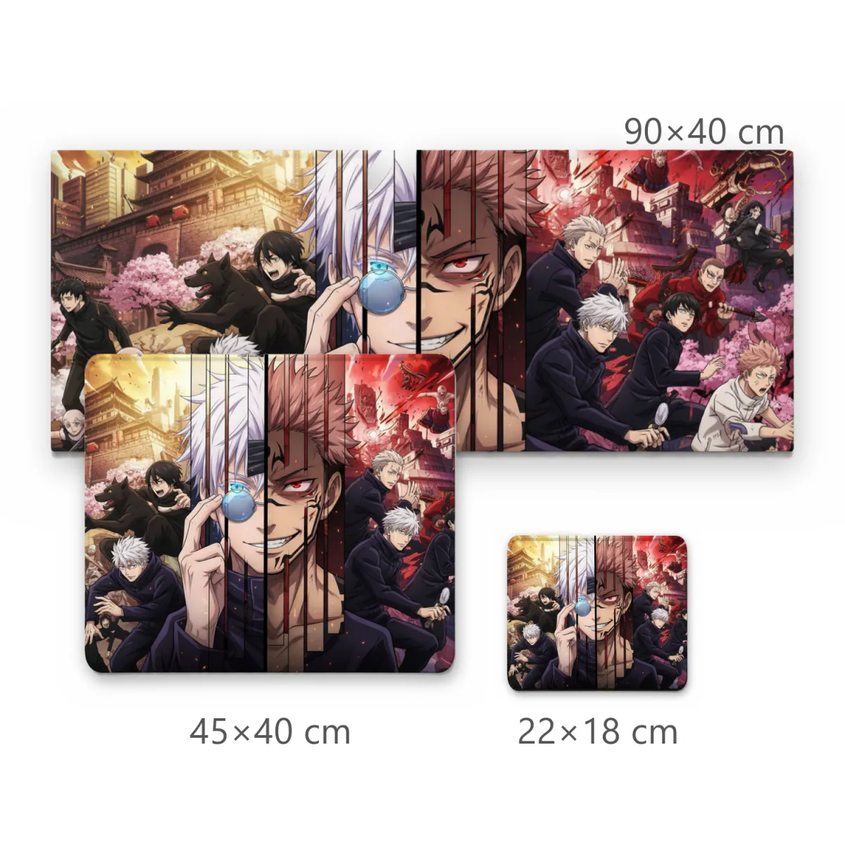 Mousepad Gamer Anime Duality com Feiticeiros e Maldições em Batalha