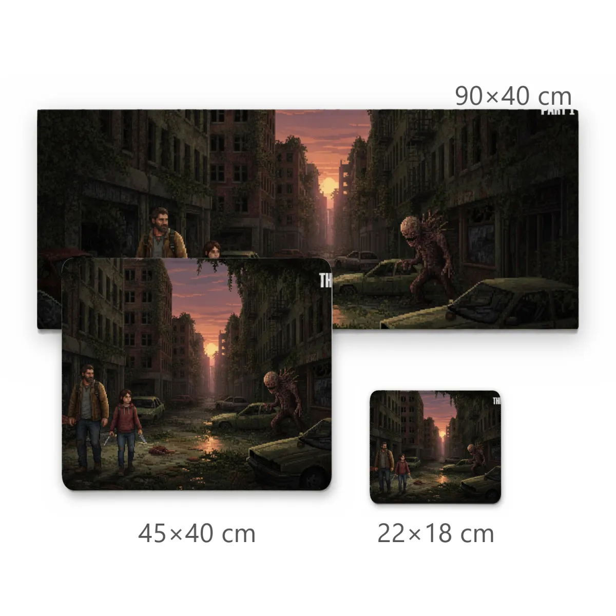Mousepad Gamer The Last of Us Part I Joel e Ellie Cidade Pós-Apocalíptica
