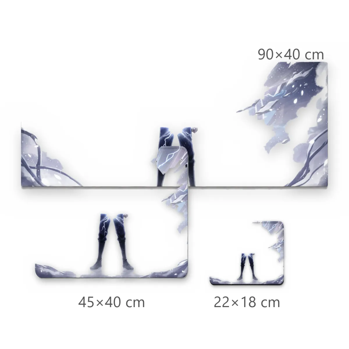 Mousepad Gamer Anime Satoru Gojo com Explosão de Energia e Luz Branca 90x40cm