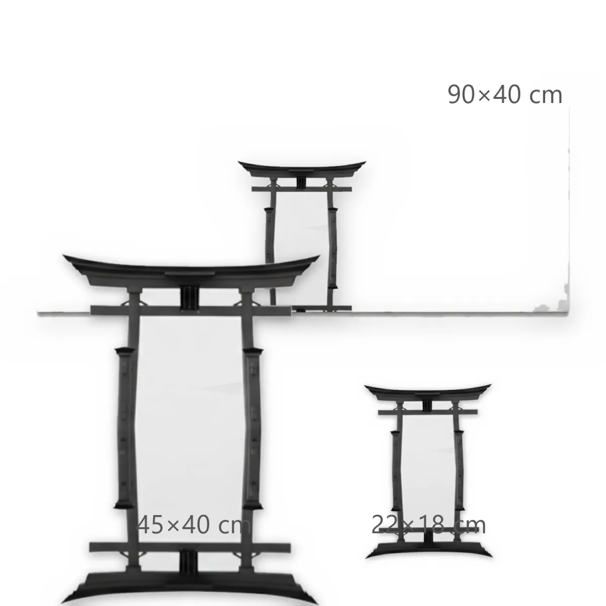 Mousepad Minimalista Torii em Preto e Branco com Reflexo na Água