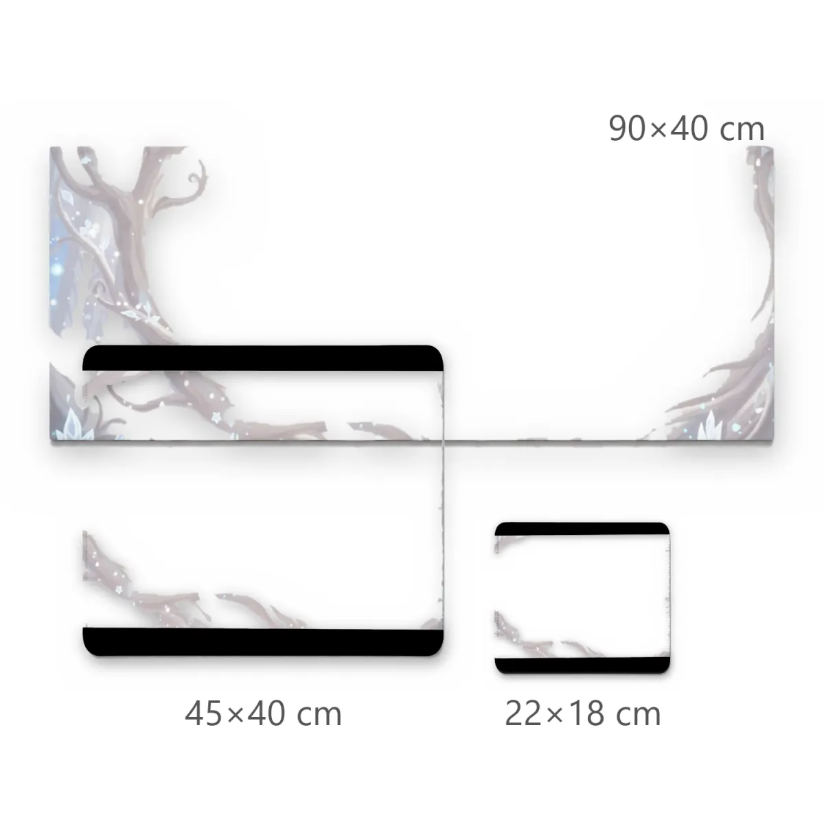 Mousepad Gato Risonho no Bosque Mágico em Tons Claros e Branco