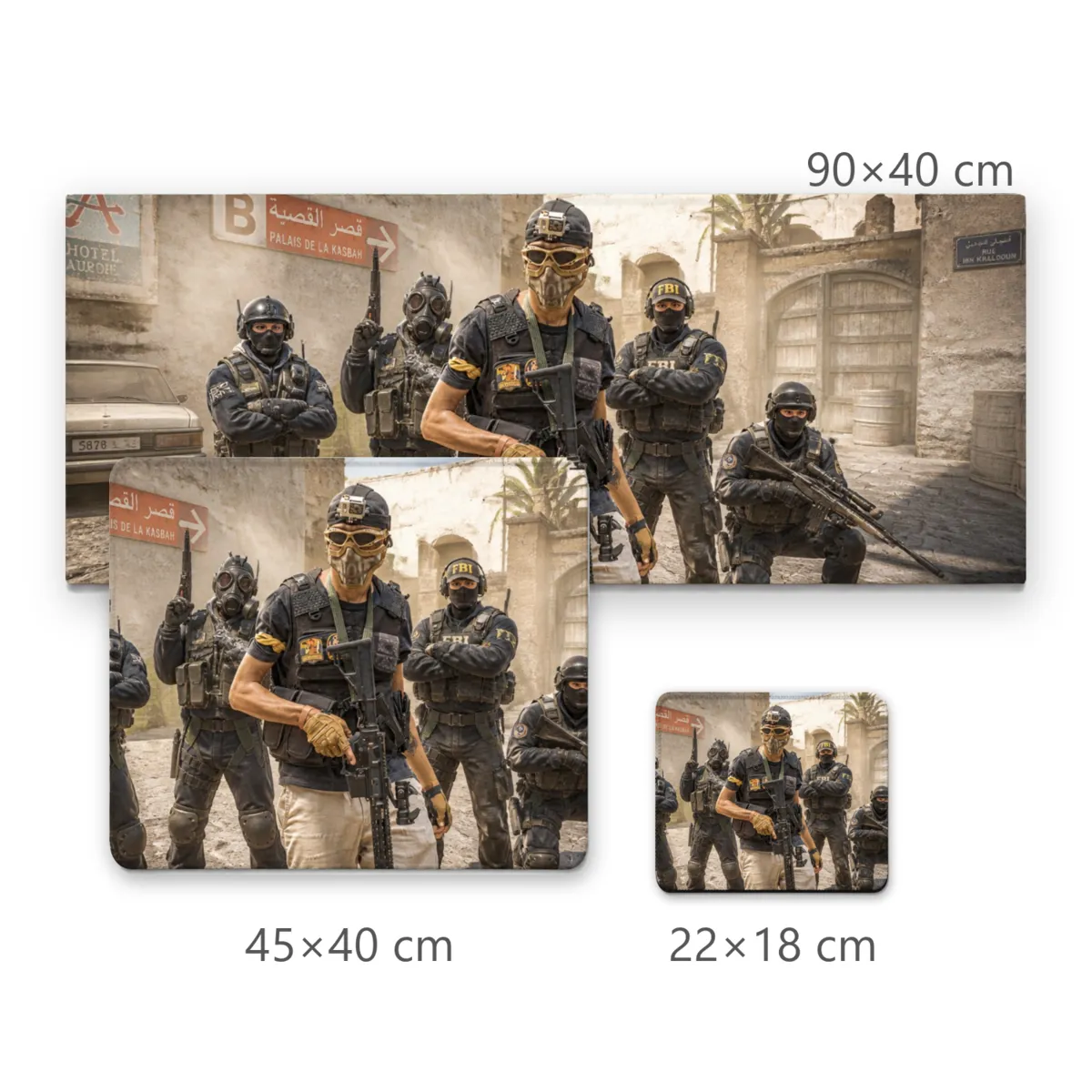 Mousepad Gamer Equipe Tática Antiterrorista no Mapa Dust 2