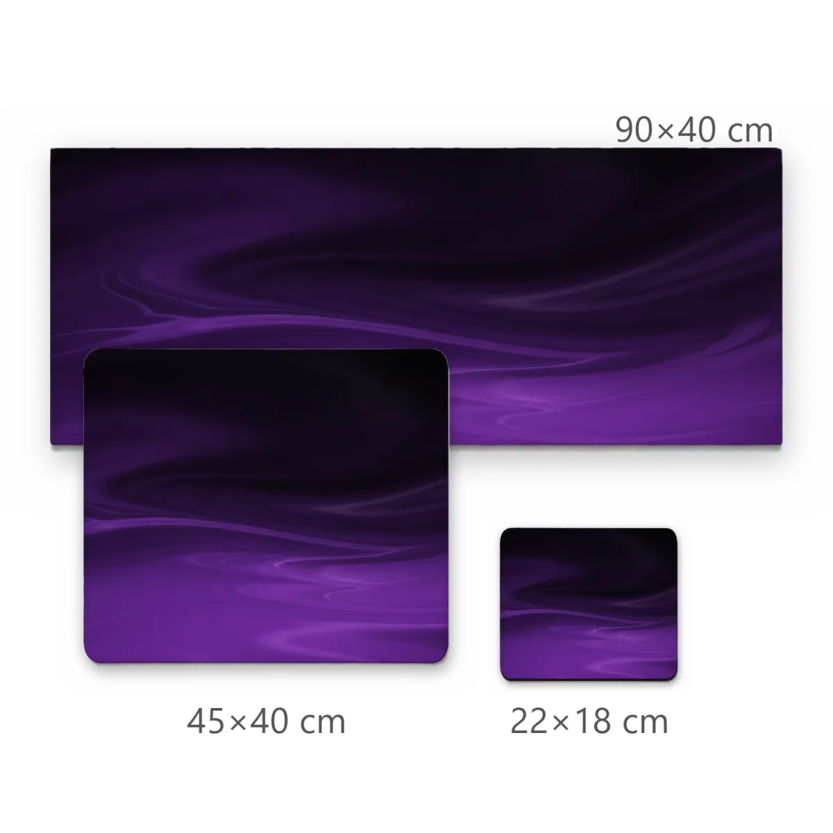 Mousepad Degradê Ondulado Roxo e Preto Abstrato
