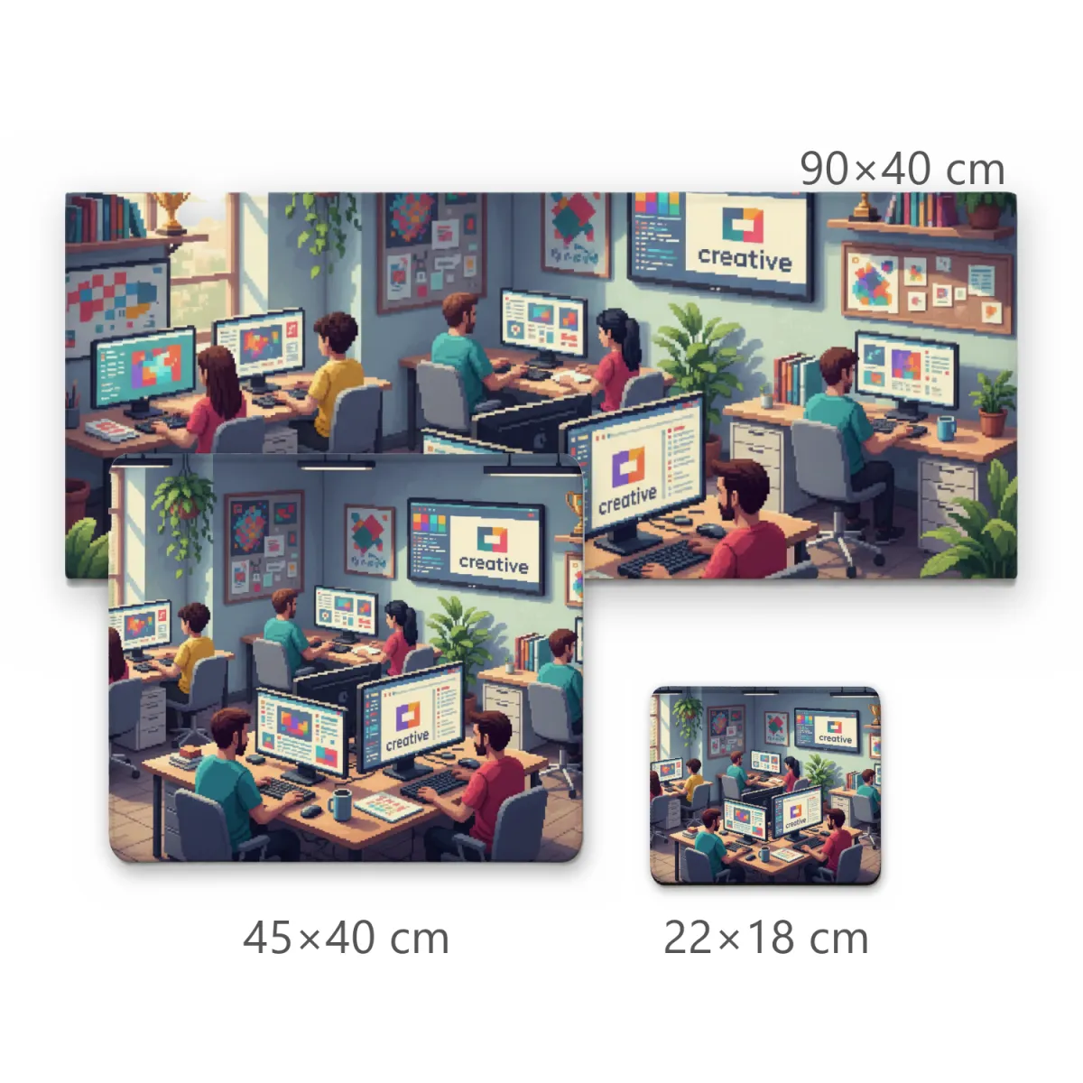 Mousepad Grande Agência Criativa Equipe de Design em Pixel Art