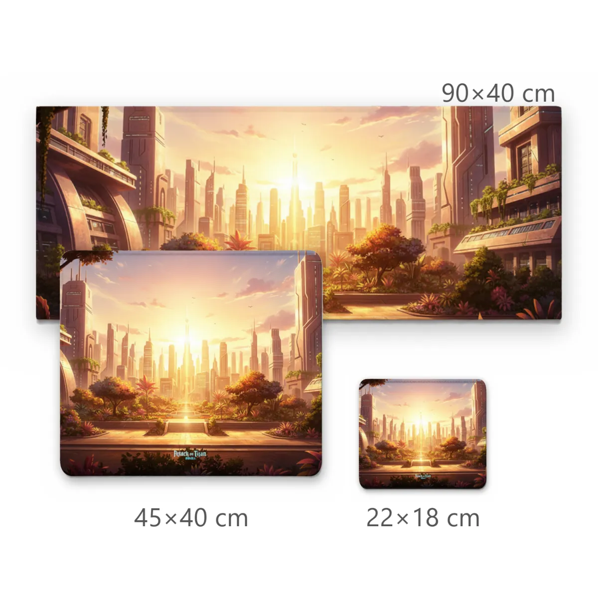 Mousepad Cidade Futurista Solar em Estilo Anime