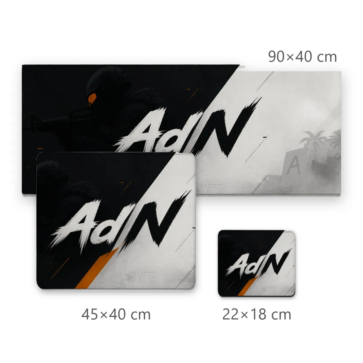 Mousepad Gamer Divisão Diagonal Tática com Nickname AdN