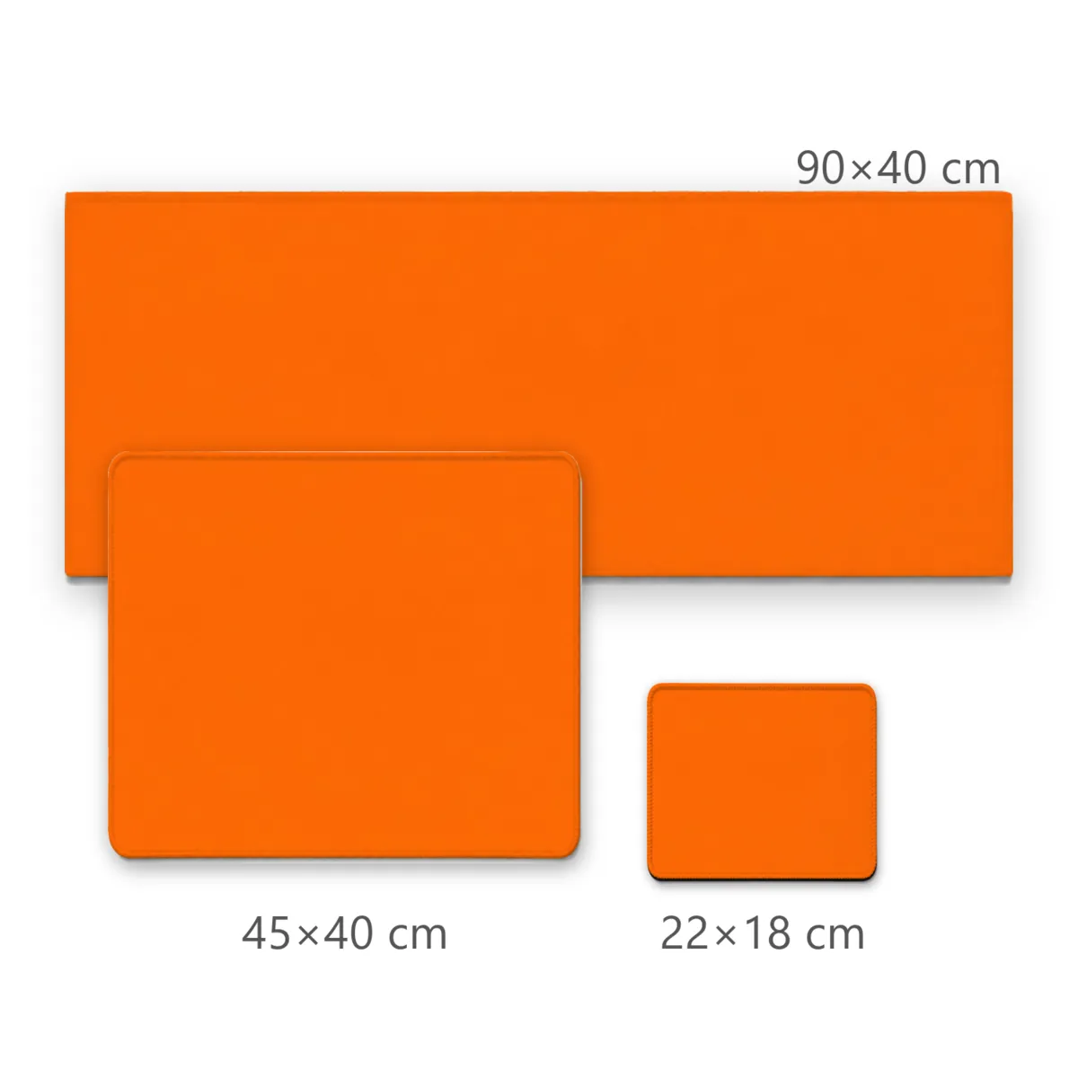 Mousepad Gamer Cor Sólida Laranja Vibrante