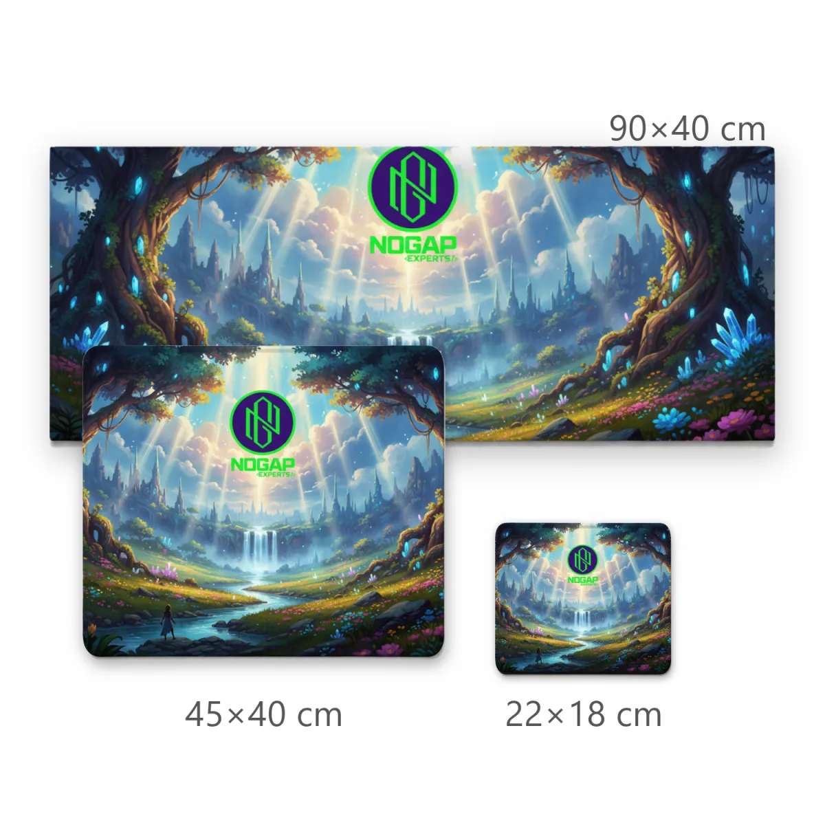 Mousepad Floresta Encantada Cristais Mágicos e Cachoeira