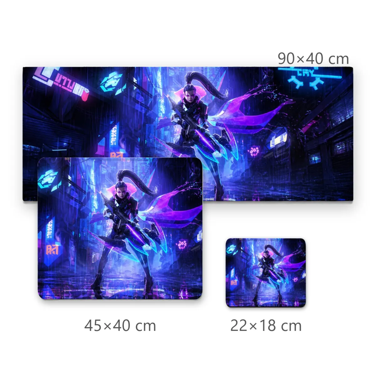 Mousepad Gamer Vayne Projeto Cidade Futurista Neon