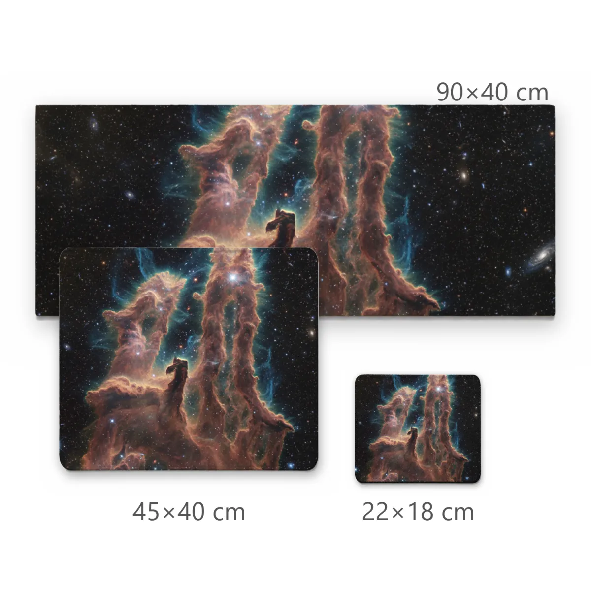 Mousepad Gamer Pilares da Criação James Webb Nebulosa Cósmica HD