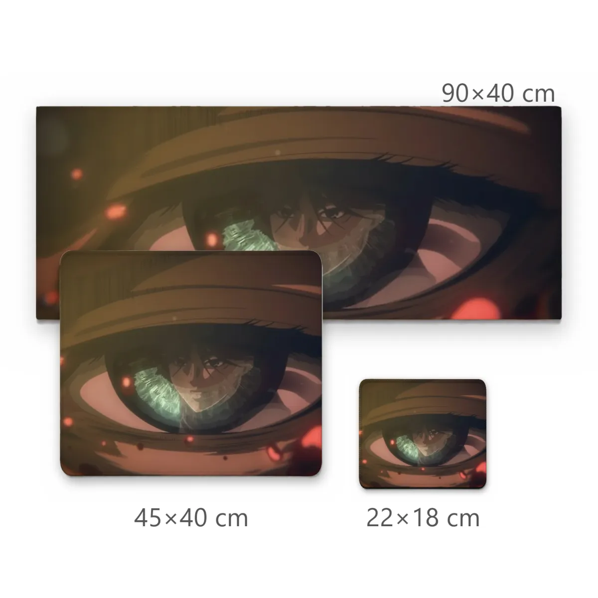 Mousepad Olho com Reflexo Estilo Anime e Brasas Flutuantes
