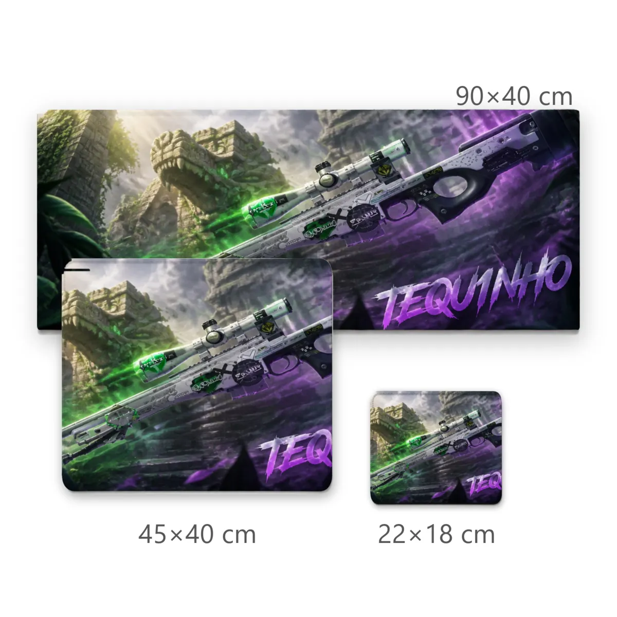 Mousepad Gamer Rifle de Precisão em Ruínas Antigas com Efeitos Místicos