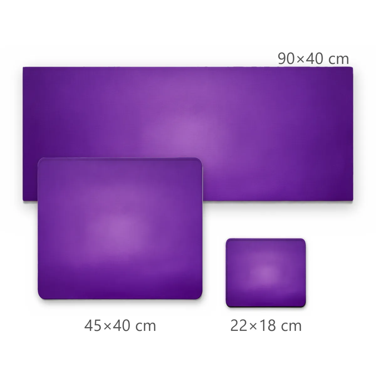 Mousepad Roxo Sólido com Degradê Central Suave
