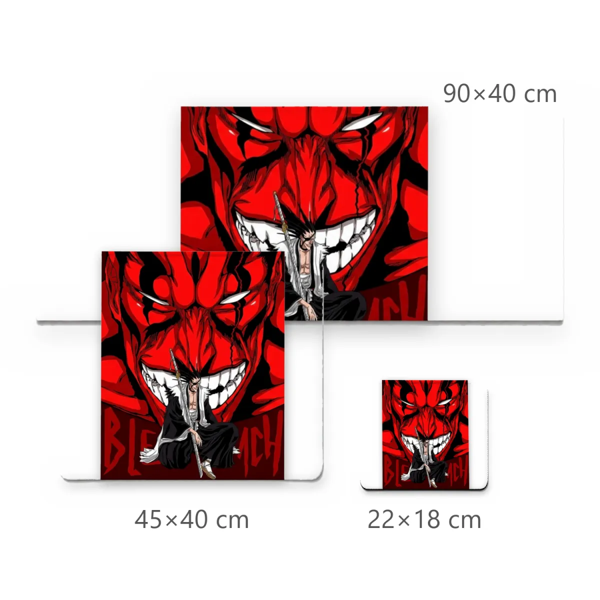 Mousepad Zaraki Kenpachi com Demônio Vermelho e Bleach em Destaque