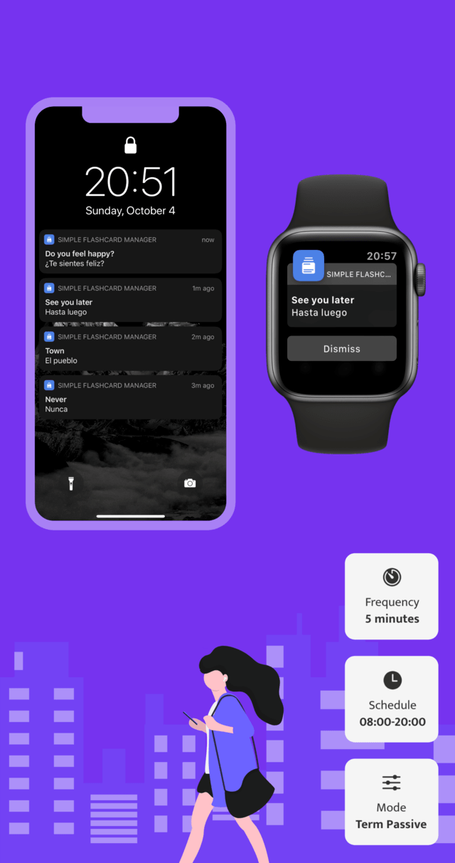 Learn without opening the app with scheduled notifications